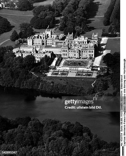 Blenheim Palace, Grafschaft Oxfordshireerbaut von Sir John Vanbrugh, Anfang 18. Jahrhundert Residenz des Herzog von Marlborough Geburtsort von...
