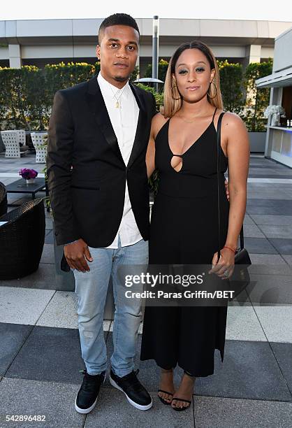 Actor Cory Hardrict and actress Tia Mowry attend the ABFF Winners Reception and VIP Celebration in honor of the winning filmmakers and artists from...