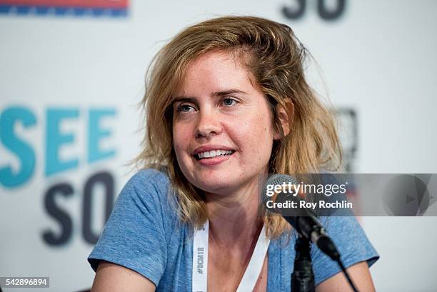 Julie Gomez attends the 18th Annual Del Close Improv Comedy Marathon Press Conference at Upright Citizens Brigade Theatre on June 24, 2016 in New...