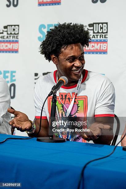 Comedian Echo Kellum attends the 18th Annual Del Close Improv Comedy Marathon Press Conference at Upright Citizens Brigade Theatre on June 24, 2016...