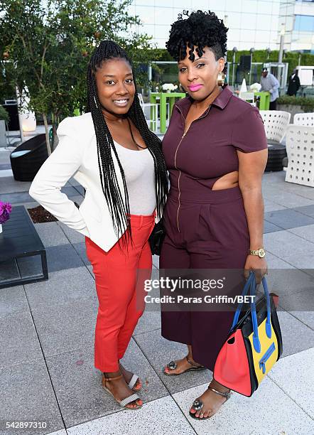 Erica McCall and Conola McCall attend the ABFF Winners Reception and VIP Celebration in honor of the winning filmmakers and artists from the 2016...