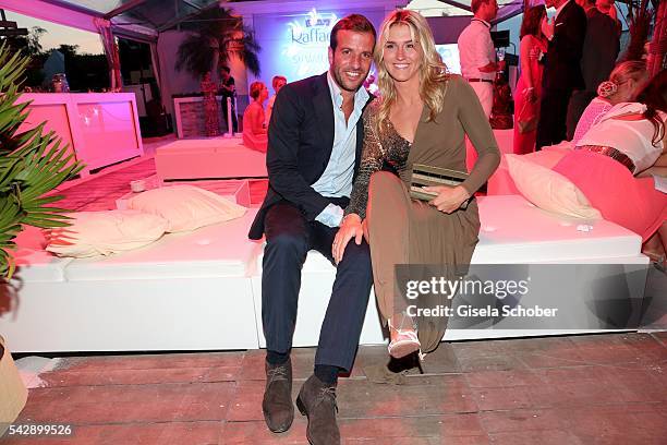 Rafael van der Vaart and his girlfriend Estavana Polman during the Raffaello Summer Day 2016 to celebrate the 26th anniversary of Raffaello on June...