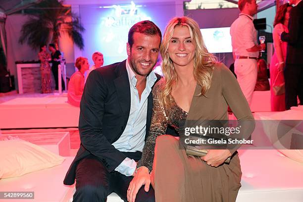 Rafael van der Vaart and his girlfriend Estavana Polman during the Raffaello Summer Day 2016 to celebrate the 26th anniversary of Raffaello on June...