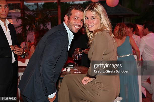 Rafael van der Vaart and his girlfriend Estavana Polman during the Raffaello Summer Day 2016 to celebrate the 26th anniversary of Raffaello on June...