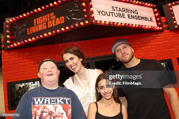 YouTubers Brandon Bowen, Brittani Louise Taylor, Raya and Dennis Roady attend the YouTube Red Originals Experience during VidCon at the Anaheim...