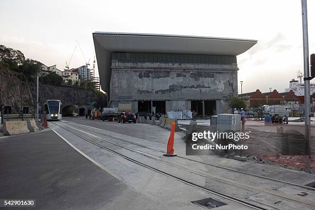 People works in Rio de Janeiro, Brazil, on June 24, 2016 ahead Rio 2016 Olympic Games. Missing 41 days for the Rio 2016 Olympic Games and there are...