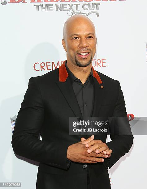 Common arrives at the premiere of New Line Cinema's 'Barbershop: The Next Cut' at TCL Chinese Theatre on April 6, 2016 in Hollywood, California.