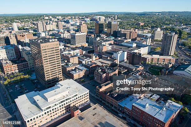 syracuse - downtown - aerial - syracuse new york 個照片及圖片檔