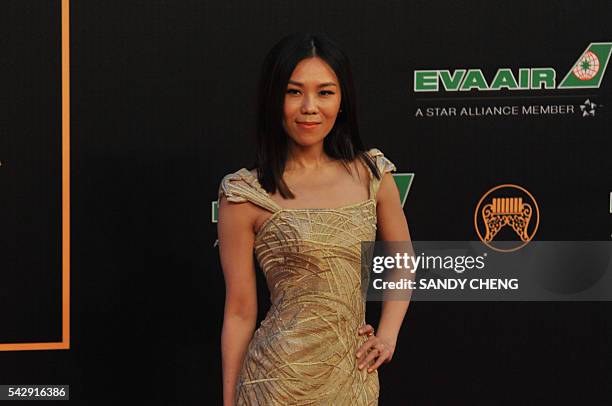 Singapore pop music singer Tanya Chua arrives to attend the 27th Golden Melody Awards in Taipei on June 25, 2016. Some of Mandarin pop's biggest...