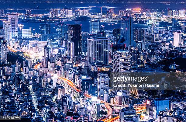 tokyo lights - roppongi stock pictures, royalty-free photos & images