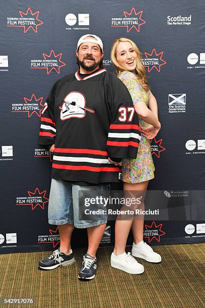 Kevin Smith and Harley Quinn Smith attend a photocall during the 70th Edinburgh International Film Festival at The Howard Hotel on June 25, 2016 in...