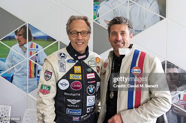 Lord Charles March and Patrick Dempsey attend the TAG Heuer Drivers Club at the Goodwood Festival Of Speed on June 25, 2016 in Chichester, England.