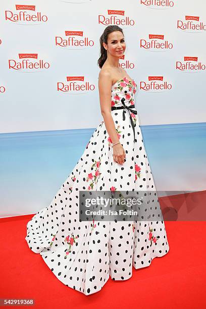 German actress Sila Sahin attends the Raffaello Summer Day 2016 to celebrate the 26th anniversary of Raffaello on June 24, 2016 in Berlin, Germany.