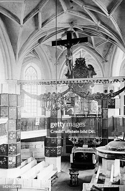 Stiftskirche des Johanniterordens von Sonnenburg, Innenansicht- undatiert