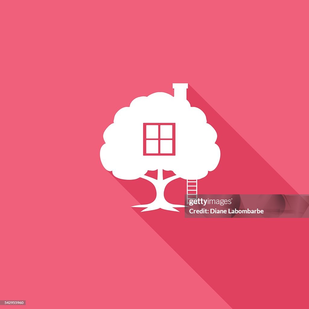 Flat Color UI Long Shadow Website Architecture Icon