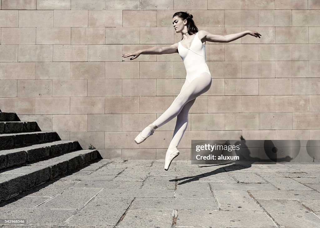 Ballerina jumping