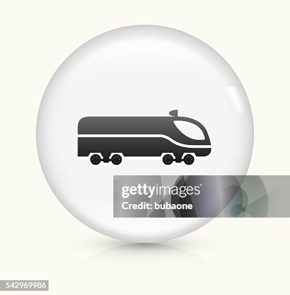 Train icon on white round vector button Train icon on white round vector button