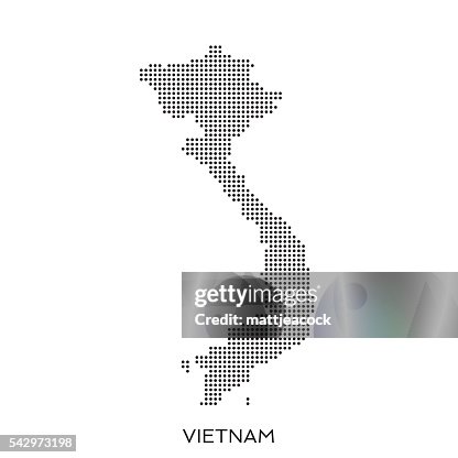 Vietnam dot halftone pattern map Vietnam dot halftone pattern map