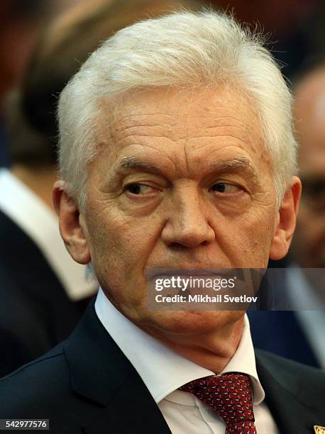 Russian billionaire and businessman Gennady Timchenko attends a Russian-Chinese meeting in June 25, 2016 in Beijing, China. Vladimir Putin is having...