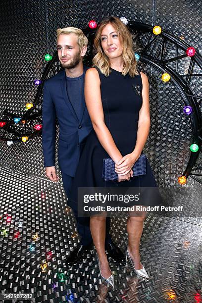 Actor Hopper Jack Penn and Uma von Wittkamp attend the Dior Homme Menswear Spring/Summer 2017 show as part of Paris Fashion Week on June 25, 2016 in...