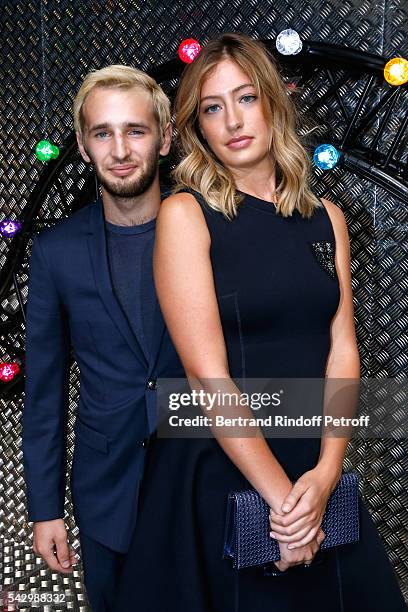 Actor Hopper Jack Penn and Uma von Wittkamp attend the Dior Homme Menswear Spring/Summer 2017 show as part of Paris Fashion Week on June 25, 2016 in...