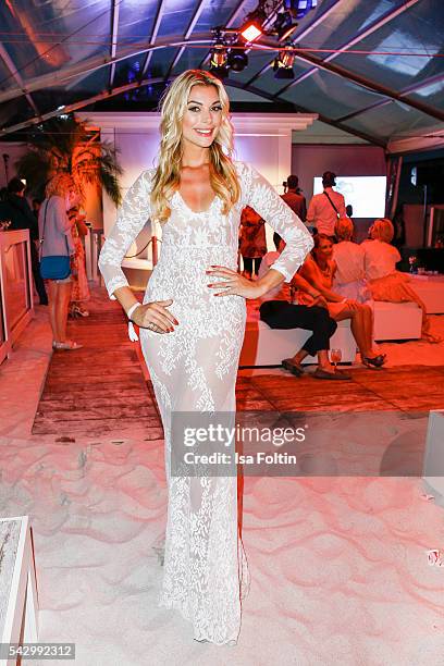 German model Annika Gassner attends the Raffaello Summer Day 2016 to celebrate the 26th anniversary of Raffaello on June 24, 2016 in Berlin, Germany.