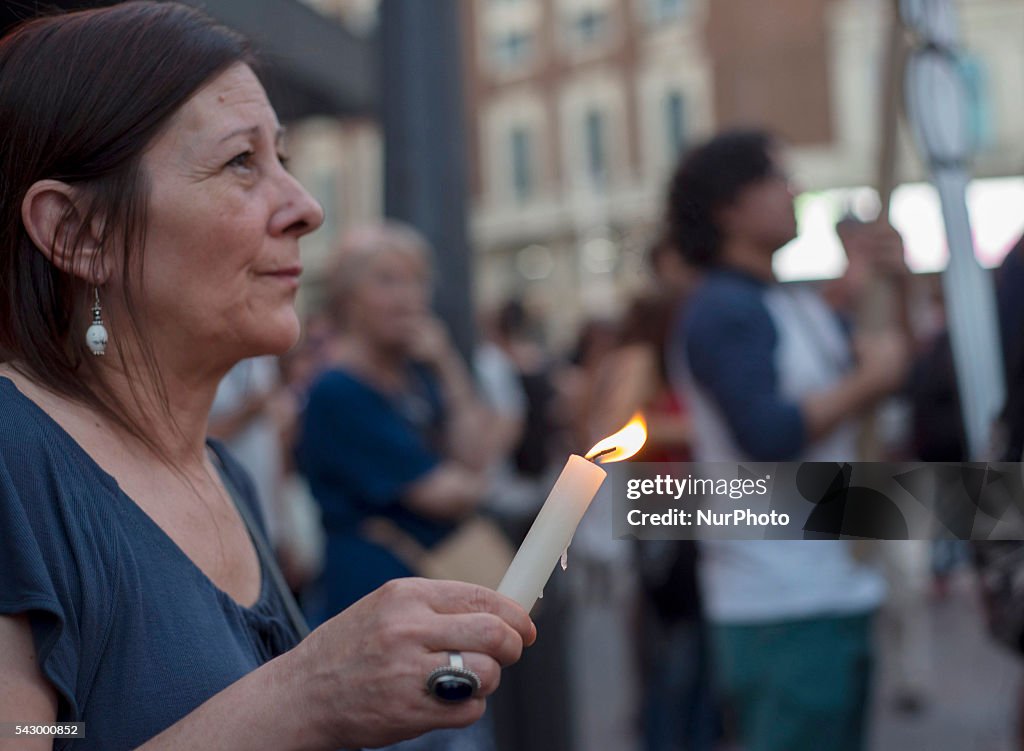 Manifestation for the teachers murdered in Oaxaca
