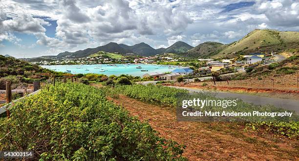 pinel island pinel bay saint martin sint maarten caribbean - mini sac stock pictures, royalty-free photos & images