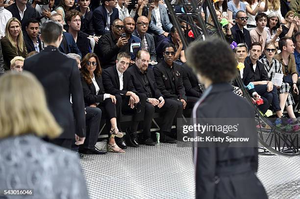Robert Pattinson , Larry Clark and ASap Rocky attend the Dior Homme Menswear Spring/Summer 2017 show as part of Paris Fashion Week on June 25, 2016...