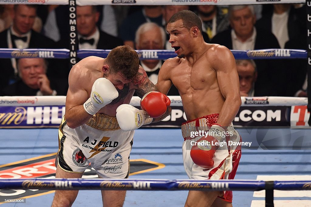 London O2 Boxing Chris Eubank Jnr boxes Tom Doran for the British Middleweight title ...