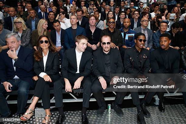 Dior Sidney Toledano, his wife Katia, Robert Pattinson, Photographer Larry Clark, A$AP Rocky and Michael B. Jordan attend the Dior Homme Menswear...