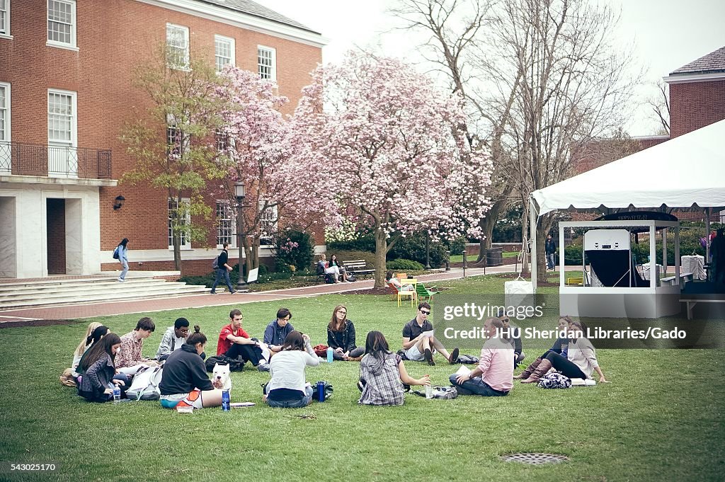 Students On Wyman Quad