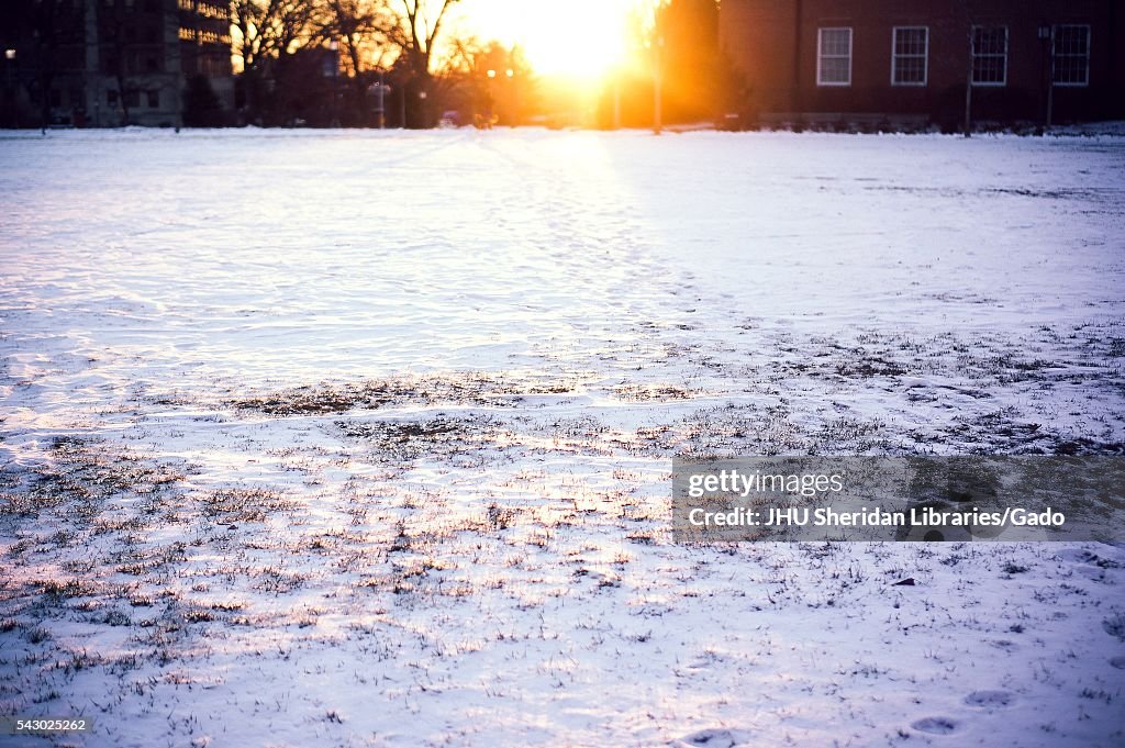 Snowy Sunset At Hopkins