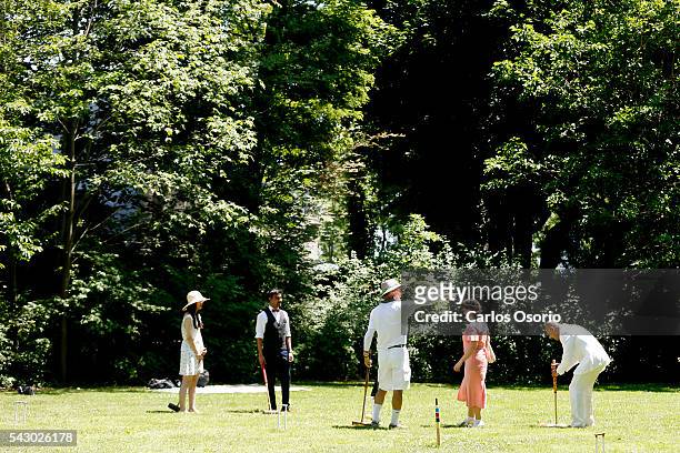 Croquet was played on the lawn. Gatsby Garden Party is a revival event at the Spadina Museum based on Scott Fitzgeralds novel The Great Gatsby with...