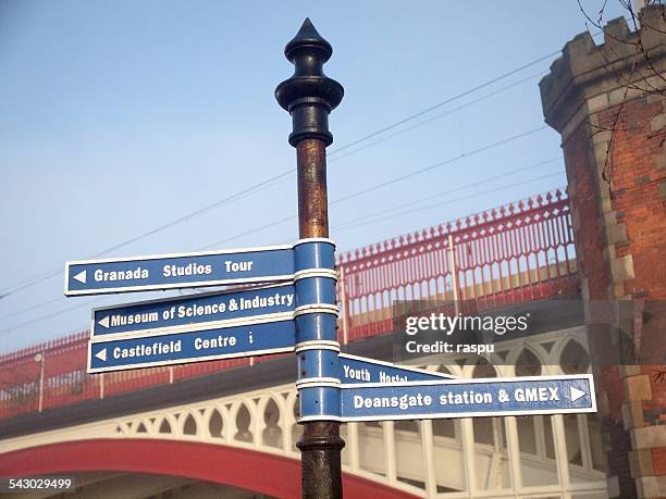 different places in manchester - manchester castlefield stock pictures, royalty-free photos & images