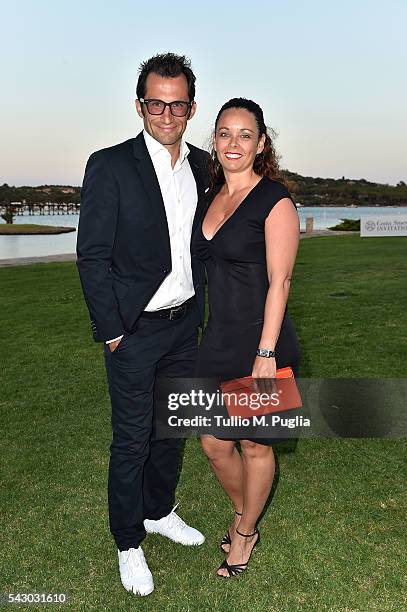 Hasan Salihamidzic and Esther Copado attend the Gala Dinner during The Costa Smeralda Invitational golf tournament at Pevero Golf Club - Costa...