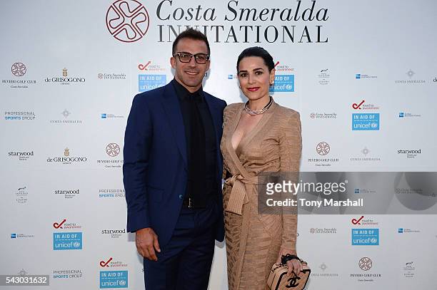 Alessandro Del Piero and Sonia Amoruso attend the Gala Dinner during The Costa Smeralda Invitational golf tournament at Pevero Golf Club - Costa...