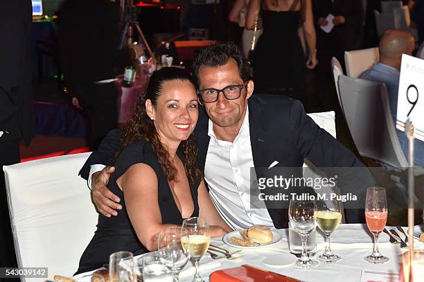 Hasan Salihamidzic and Esther Copado attend the Gala Dinner during The Costa Smeralda Invitational golf tournament at Pevero Golf Club - Costa...