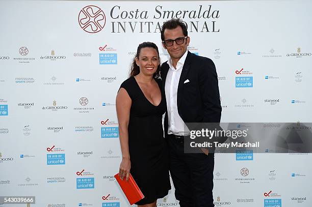 Hasan Salihamidzic and Esther Copado attend the Gala Dinner during The Costa Smeralda Invitational golf tournament at Pevero Golf Club - Costa...