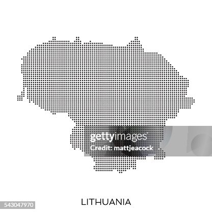 Lithuania dot halftone pattern map Lithuania dot halftone pattern map