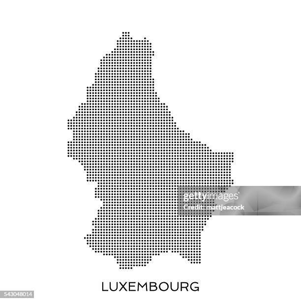 luxembourg dot halftone pattern map - luxembourg stock illustrations