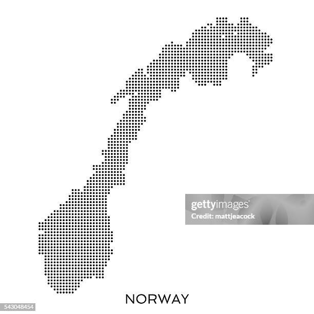 norway dot halftone pattern map - norway stock illustrations