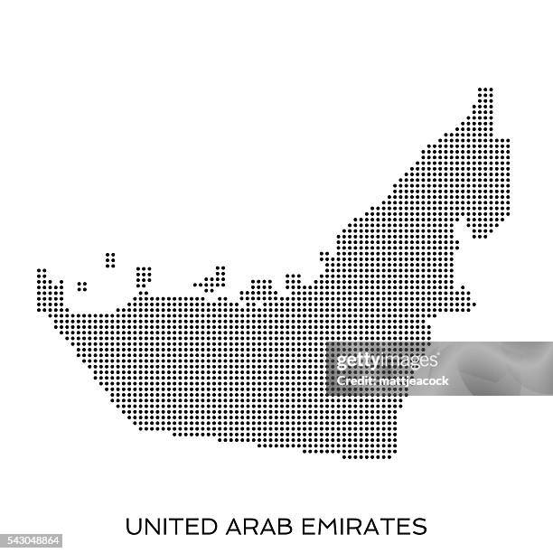 ilustrações de stock, clip art, desenhos animados e ícones de eau ponto mapa padrão de meio-tom - emirados árabes unidos