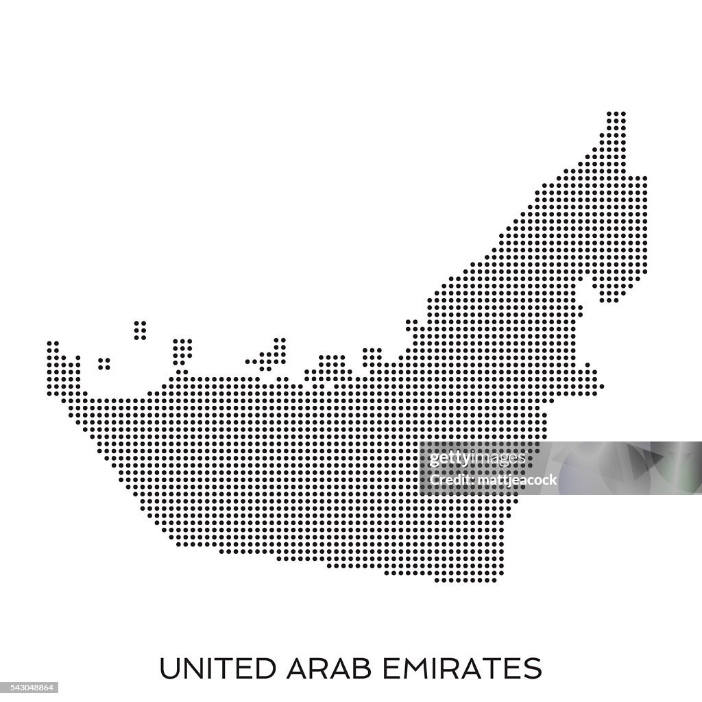 UAE dot halftone pattern map
