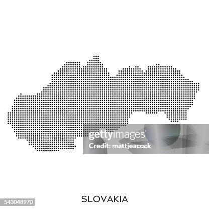 Slovakia dot halftone pattern map Slovakia dot halftone pattern map