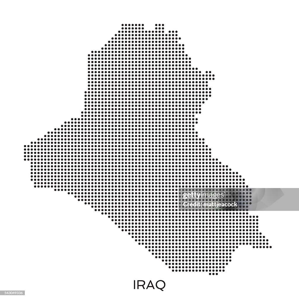 Iraq Digital Pattern Iraq Dot Halftone Pattern Map High-Res Vector Graphic - Getty Images