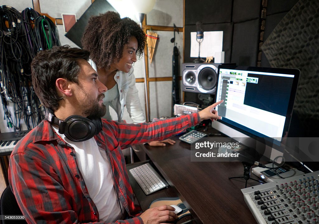 Singer Work Environment Musicians Working At A Recording Studio High-Res Stock Photo - Getty Images