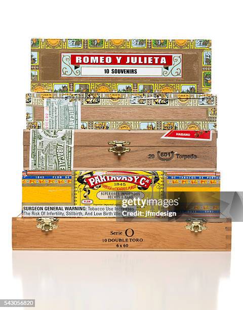 stacked cigars boxes - cigar label stock pictures, royalty-free photos & images