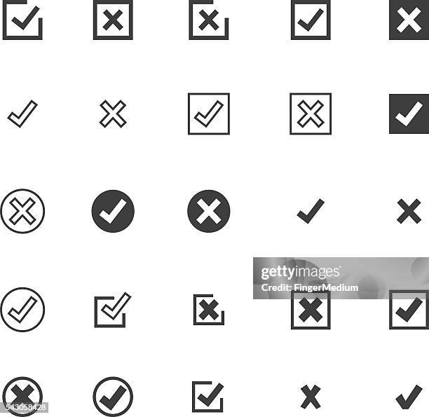 check mark icon set - 剔格 幅插畫檔、美工圖案、卡通及圖標