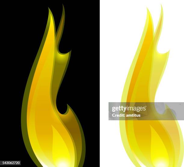 bright fire - candle flame transparent stock illustrations